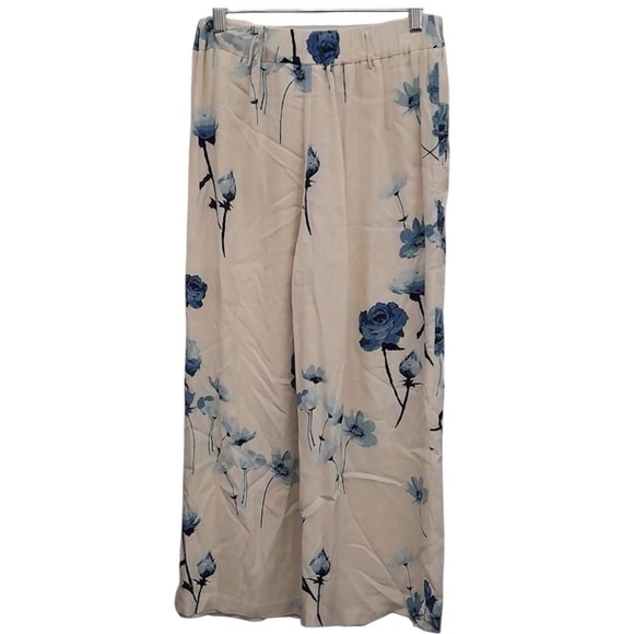 Aritzia Wilfred Cropped Slacks Size Small White & Blue Lightweight Trousers - Picture 5 of 5